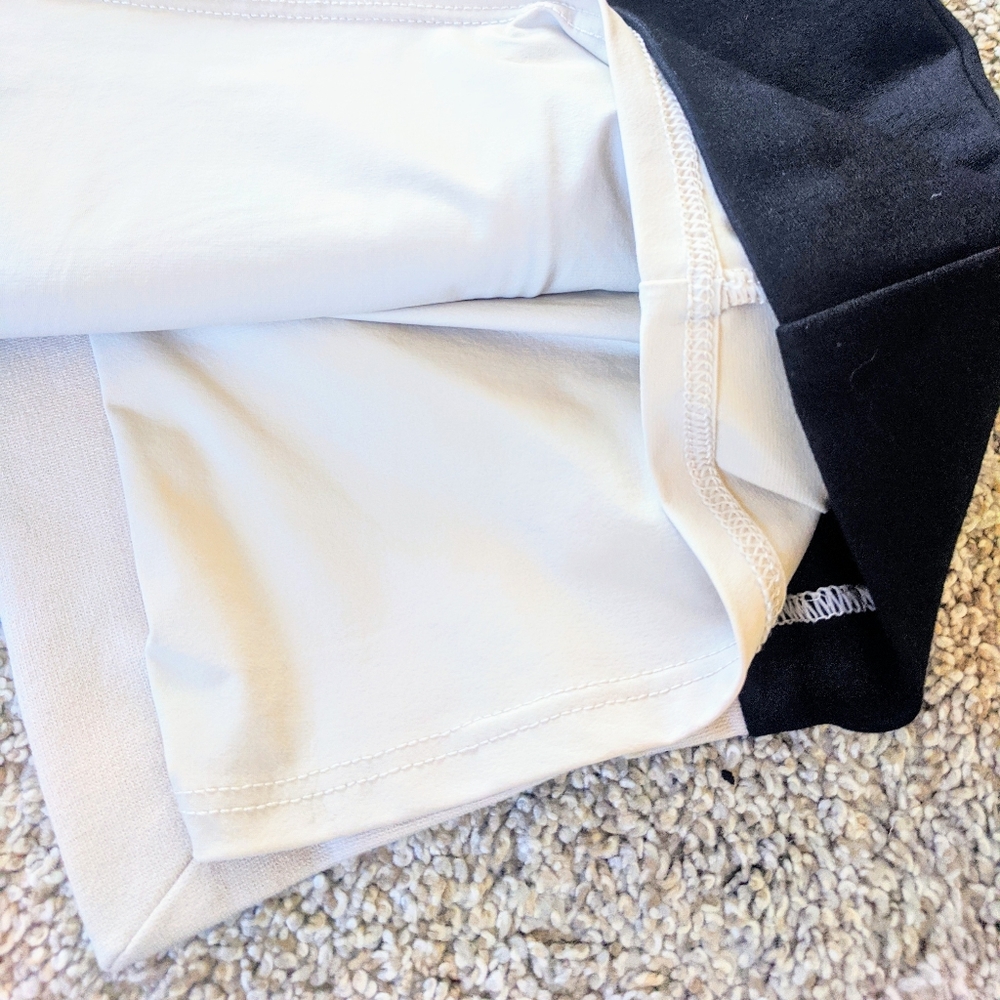 White House Black Market Black, White & Beige Colorblock Sheath Dress - Picture 5 of 8